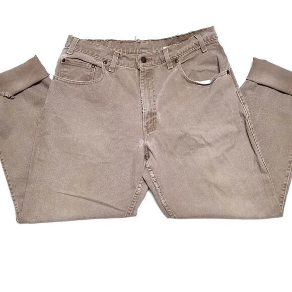 RARE Vtg Levi's 545 Tan High Rise Loose Mom Jeans - Picture 3 of 12